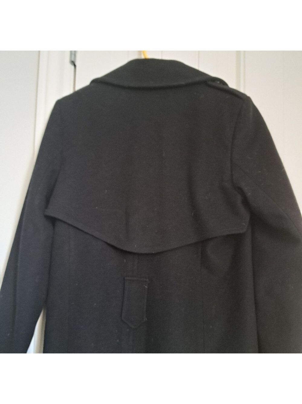 Ladies KENNETH COLE wool single breasted jacket peacoat navy blue coastal size 6 - Picture 2 of 12